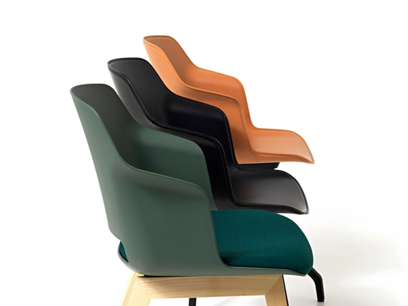 Кожаный операционный офисный стул с подлокотниками на насесте Diemme Clop ARCH-00037513 - Вид №5