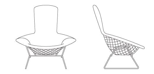 Тканевое кресло с высокой спинкой In Stock Knoll ARCH-00107232 - Вид №3