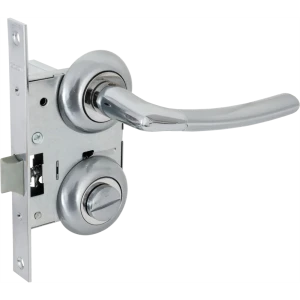 Дверные ручки Edson PS 15-Z01, с запиранием, комплект, цвет матовый хром