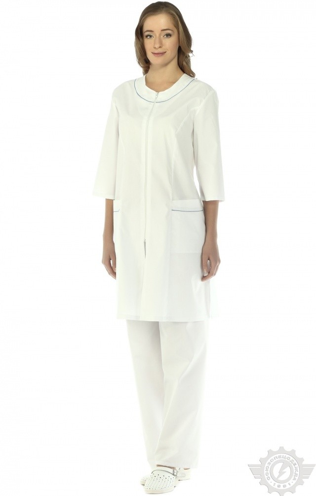 63683 Халат "Сервис-Люкс" белый  Медицинская одежда  размер 46/158-164 Спецодежда  - Вид №6