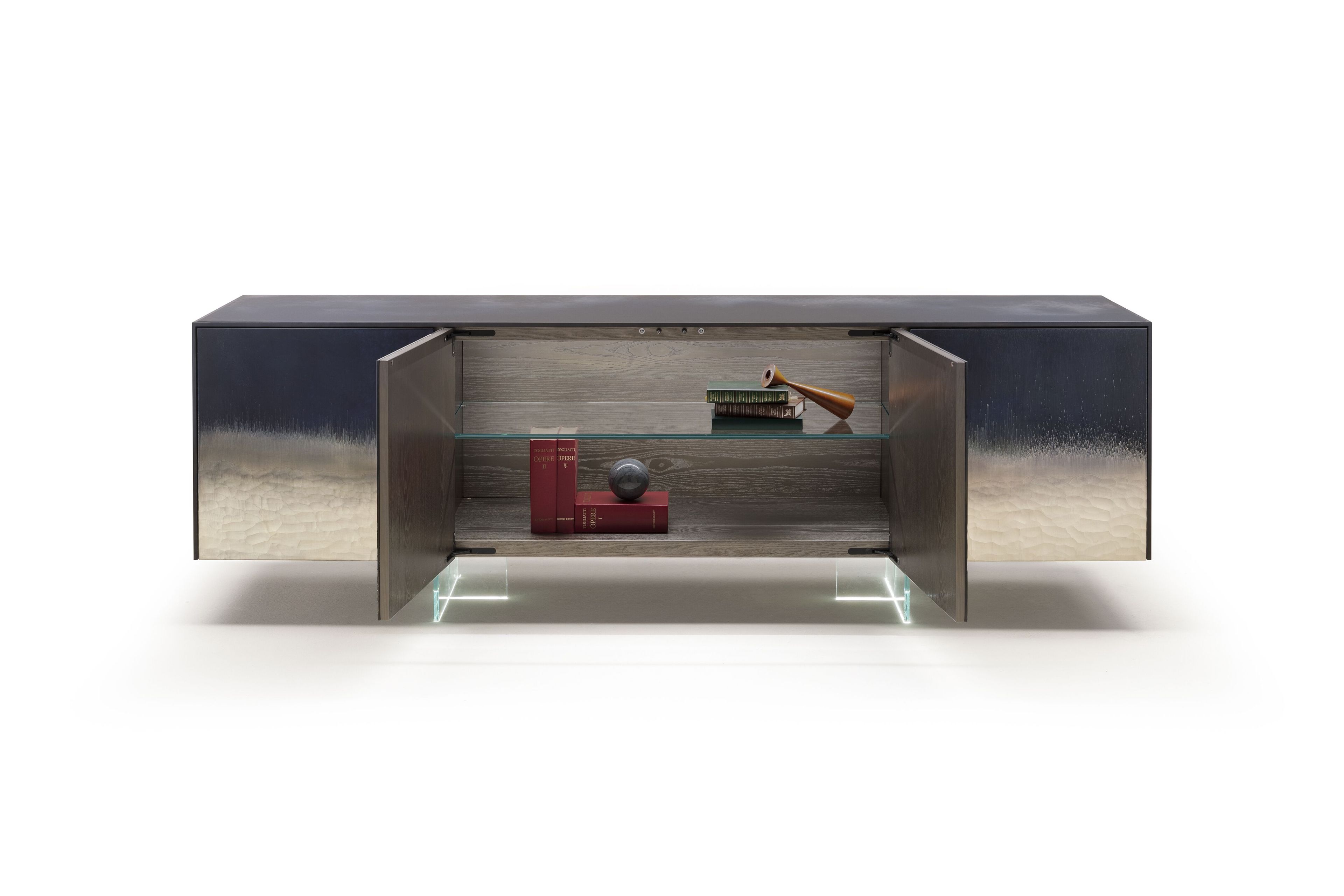 Шкаф из дерева и стекла с распашными дверями ARTE VENEZIANA Стромболи ARCH-00114823 - Вид №1