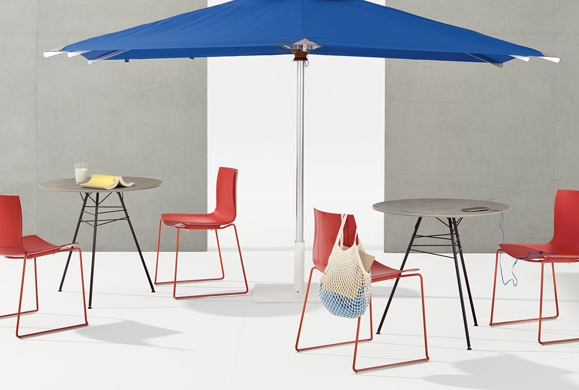 Стальной круглый садовый стол Arper ARCH-00043190 - Вид №16