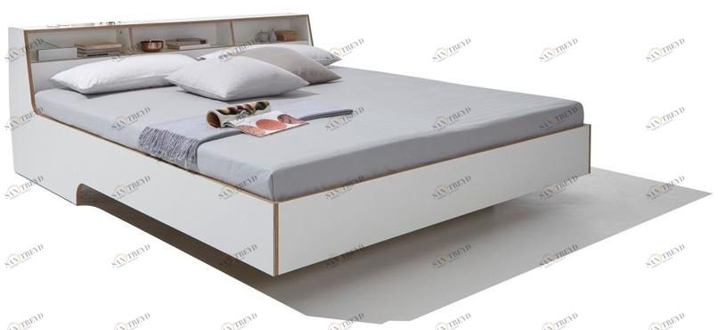 Müller Small Living Лакированная кровать с изголовьем для хранения Slope sun-id-1462550