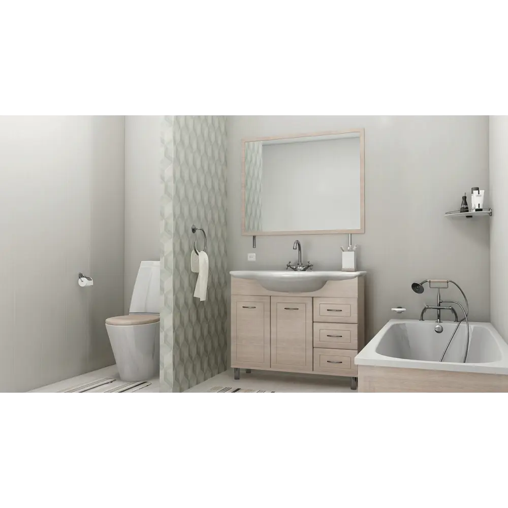 Панель ПВХ Окта фон 5 мм 2700х250 мм 0.675 м² 82572147 STLM-2113290 КРОНАПЛАСТ  - Вид №4