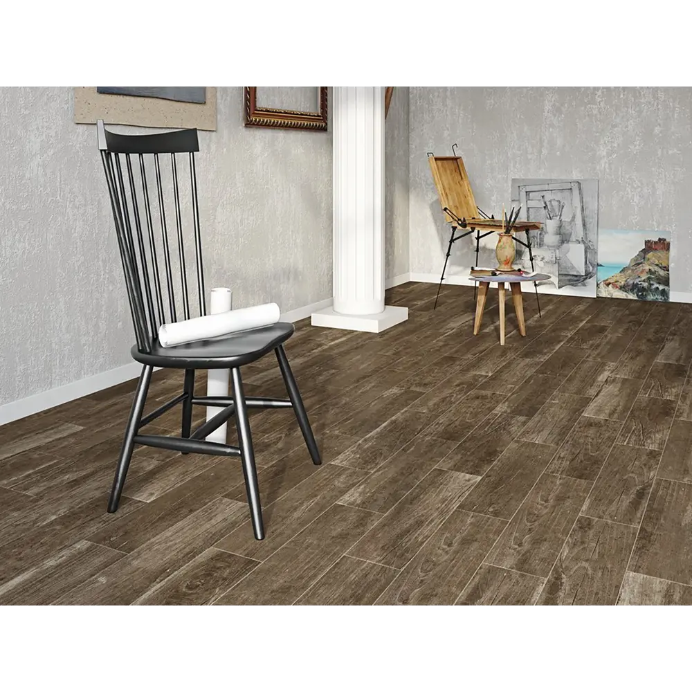 Керамогранит Euroceramika Шервуд 15x60 см 1.35 м² цвет коричневый 82983897 STLM-2086136 - Вид №4