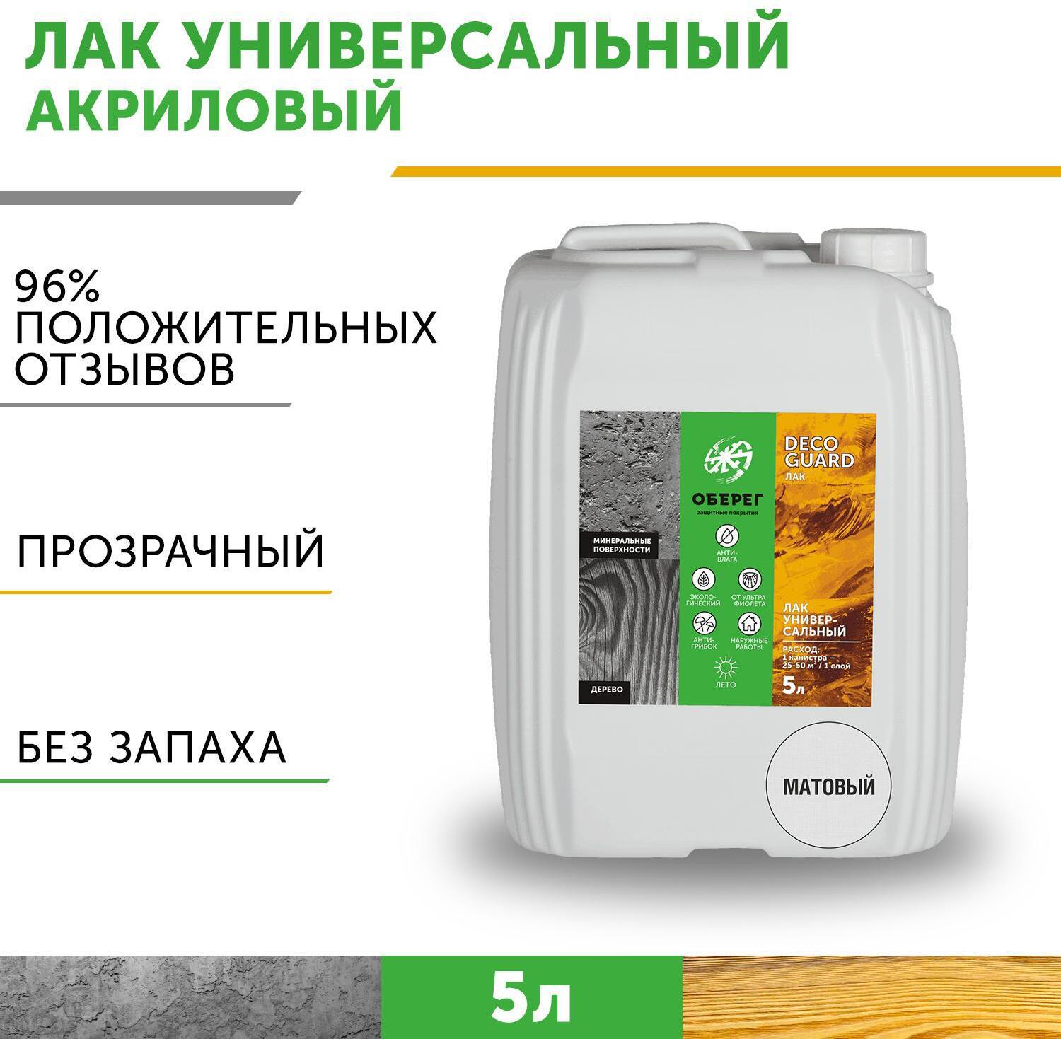 90414471 Лак для камня акриловый DecoGuard ВД-АК-02-03 матовый 3020502 5 л STLM-0220790 ОБЕРЕГ