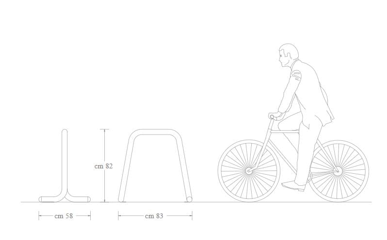 Стойка для велосипедов из оцинкованной стали DIMCAR FLO ARCH-00106231 - Вид №3