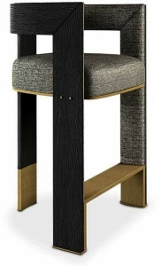 Porustudio Табурет высокий, обитый тканью, с подставкой для ног Brooklyn