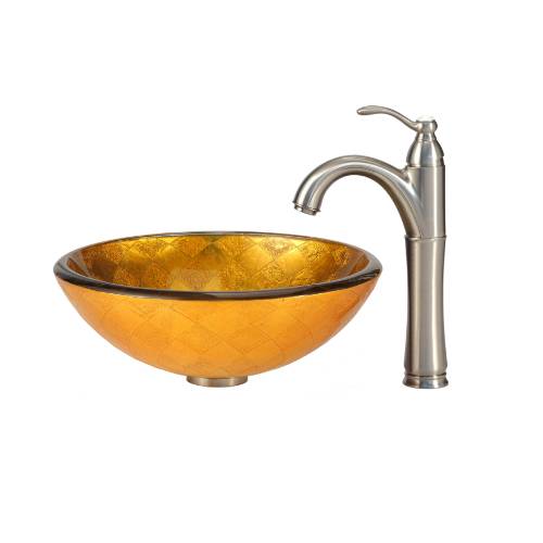 U-GV691-19mm-FVS1005 Накладная раковина на столешницу  прямоугольная Krausru  - Вид №3