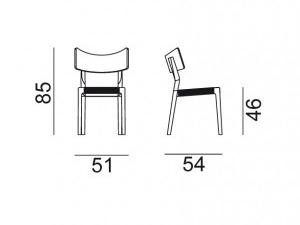 Gervasoni Стул из орехового дерева с коричневым кожаным сиденьем Sweet sun-id-1424166 - Вид №4