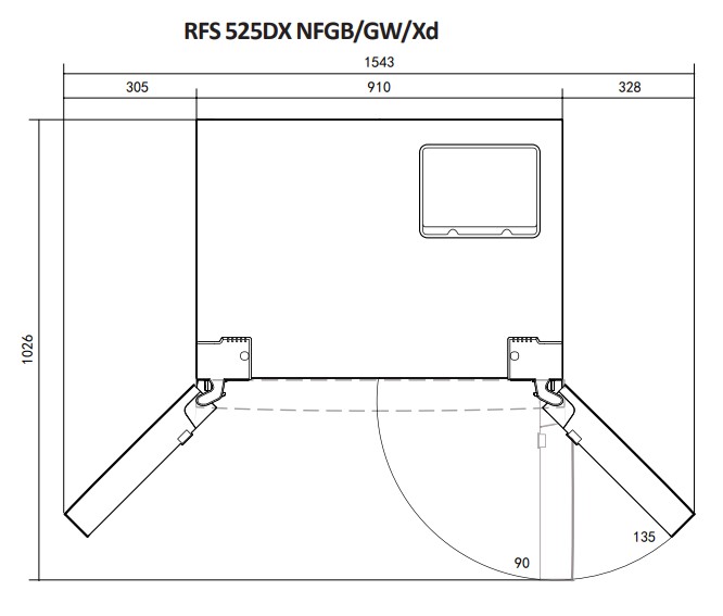 9069200 Холодильник Side by Side   Nordfrost RFS 525DX NFGB черный STDN-0021630 - Вид №8