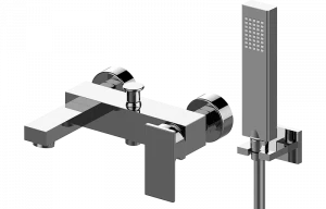 EX-3776-LM55X Настенный смеситель для ванной с душевым комплектом GRAFF Incanto