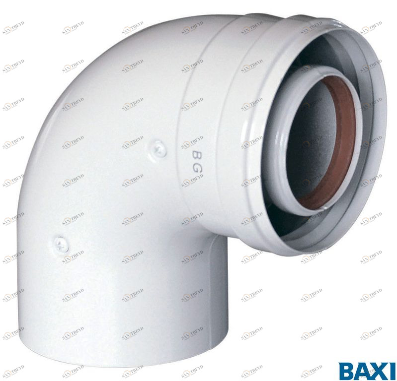 KHG71410151 Коаксиальный отвод 90°, диам. 60/100 мм, без муфты BAXI 