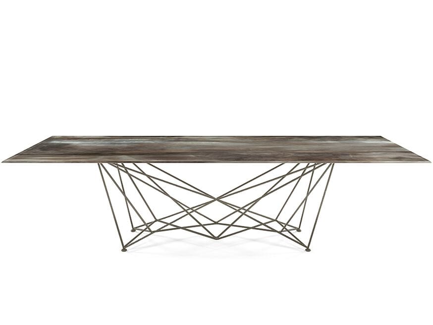 Прямоугольный стол из стали и хрусталя Cattelan italia GORDON CRYSTALART ARCH-00027190