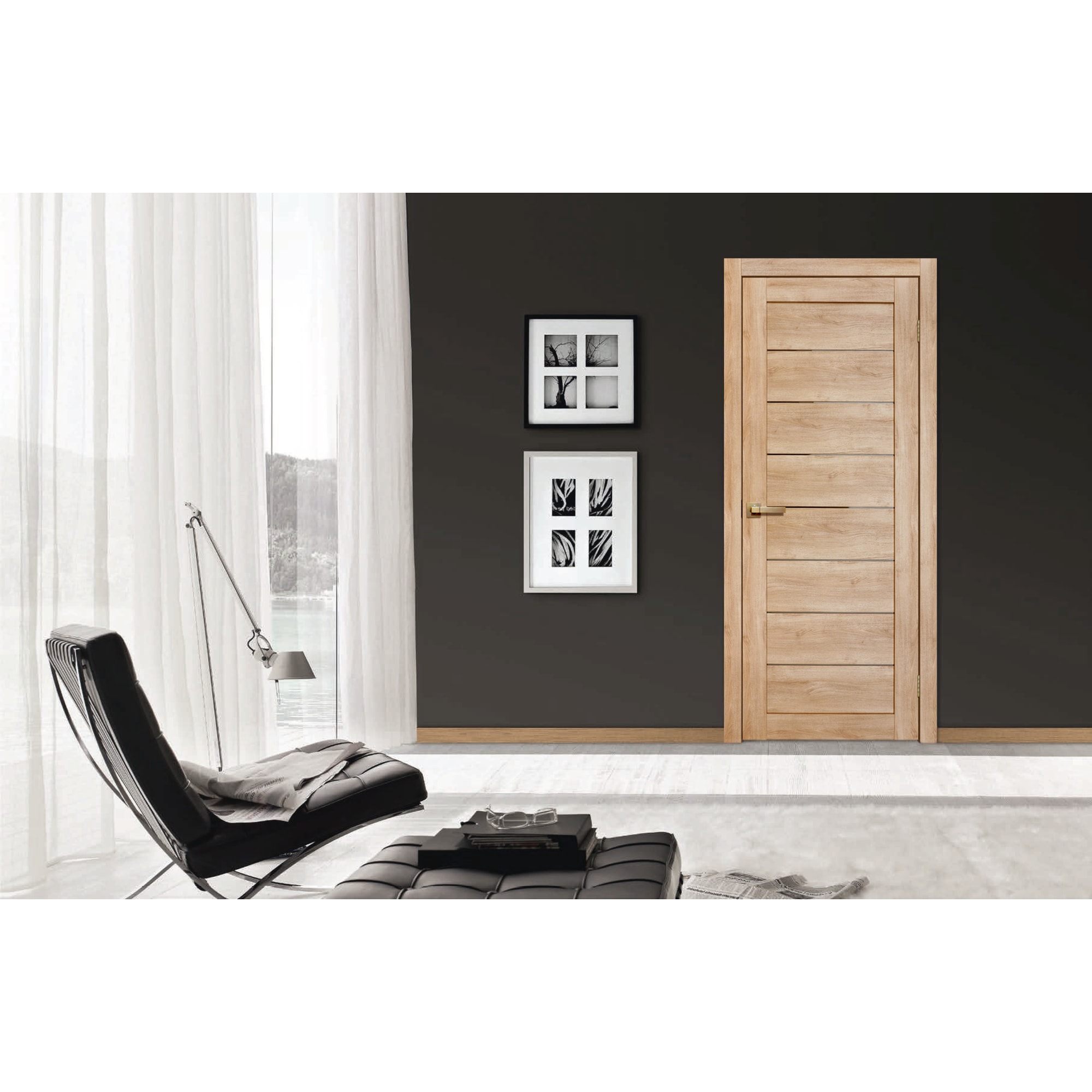 81933684 Дверь межкомнатная Лайн 90x200 см цвет дуб глостер Santreyd  - Вид №7