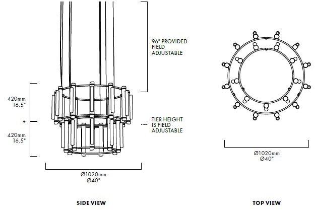 ANDlight Люстра из алюминия и акрила Pipeline Pip-cha-8 - Вид №4