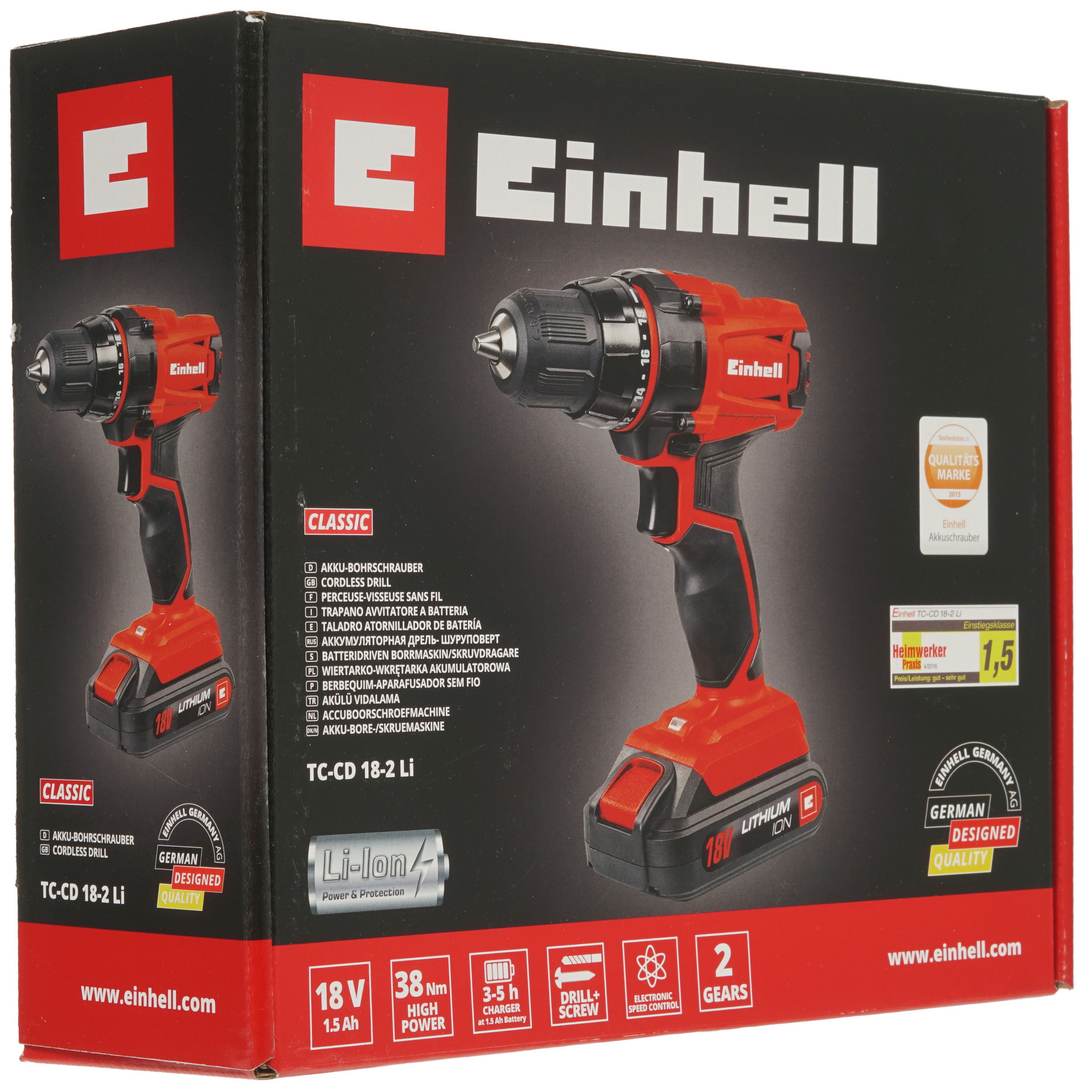 Дрель-шуруповерт Einhell TC-CD 18-2 Li Power X Change 18V 5308578 STDN-0114240 - Вид №6