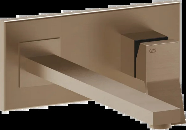 Смеситель для умывальника 53090 708 Gessi Rettangolo k МЕДНЫЙ МАТОВЫЙ PVD