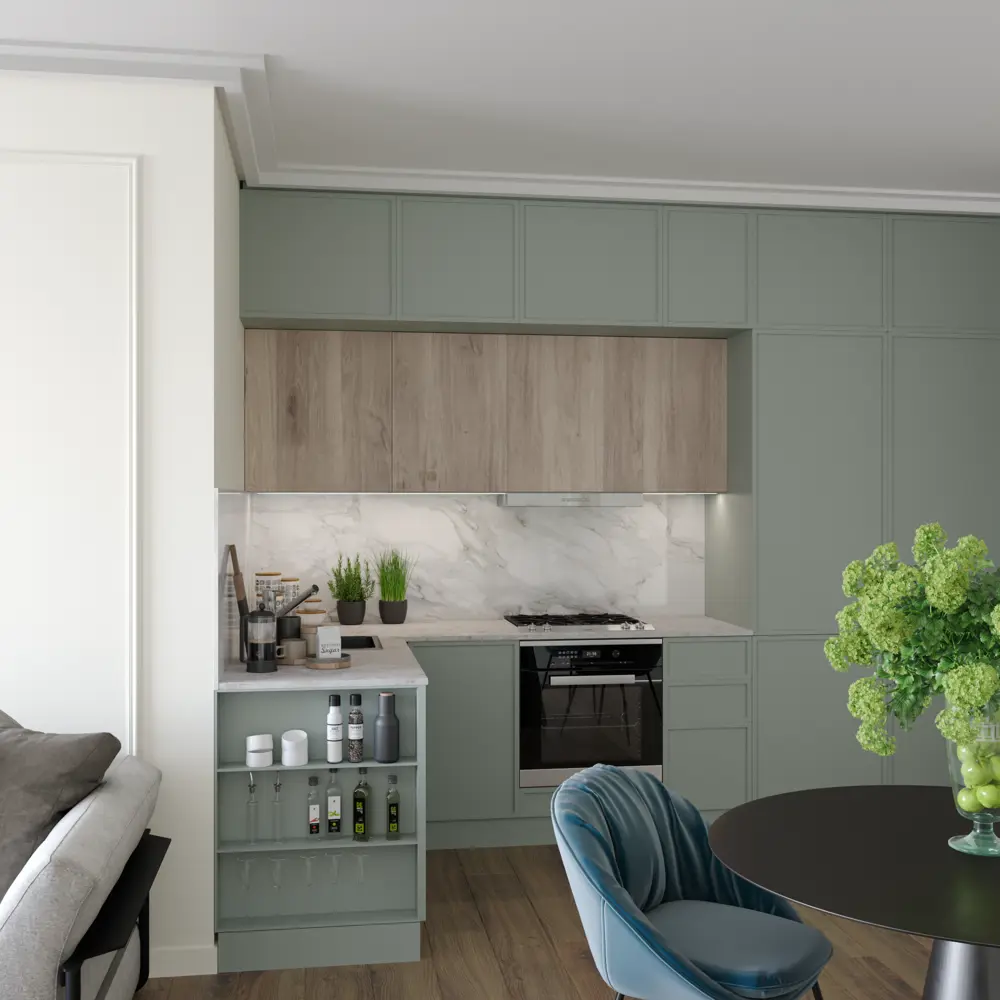 Столешница Раффиа 300x60x2 см искусственный камень цвет бежевый Santreyd STLM-2063994 - Вид №6