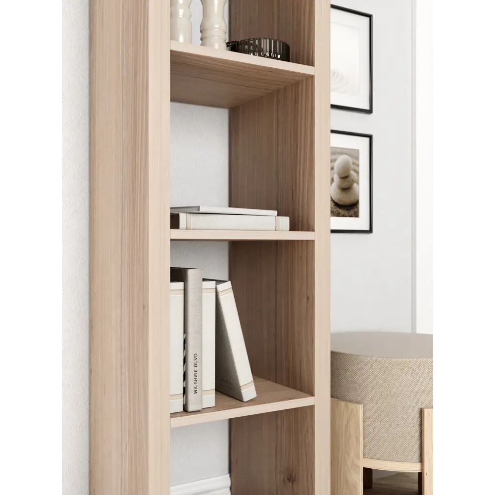 Стеллаж Konsensa Руан - 4-секционный модуль в стиле дуб для гостиной и офиса 89410099 STLM-1578156 - Вид №4