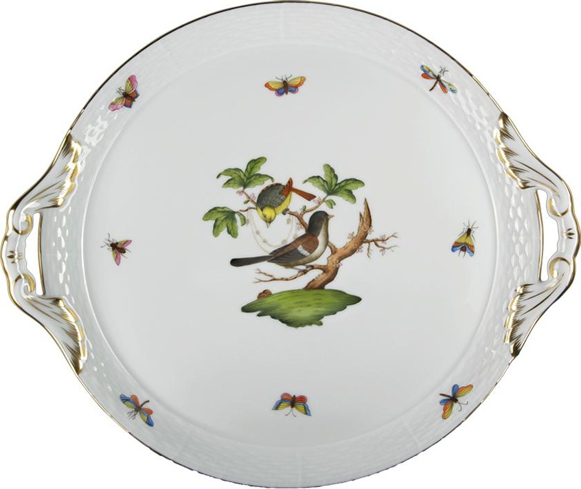 71392 Herend Блюдо для торта с ручками 32см "Ротшильд" Фарфор 