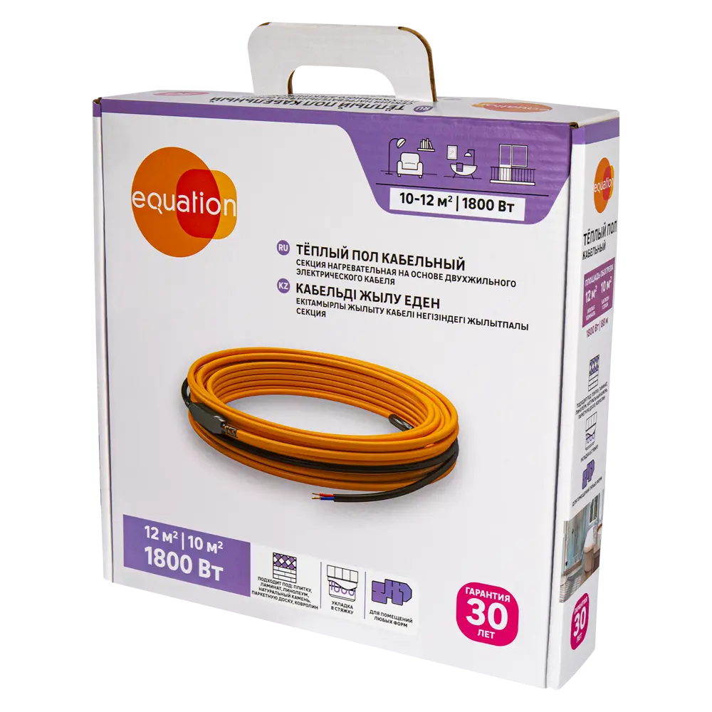 Equation: Двухжильный нагревательный кабель для системы теплого пола 18877484 STLM-0013374 - Вид №4