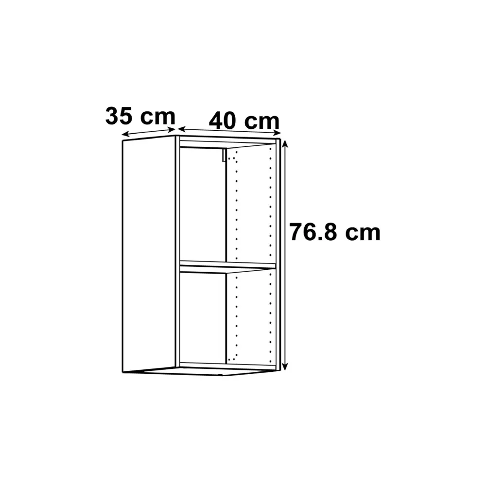 Каркас навесной Delinia ID 40x76.8x35 см, ЛДСП, цвет белый 82000284 STLM-2092924  - Вид №1