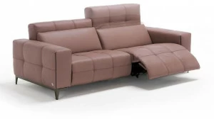 Egoitaliano Стеганый 3-местный кожаный диван с подставкой для ног