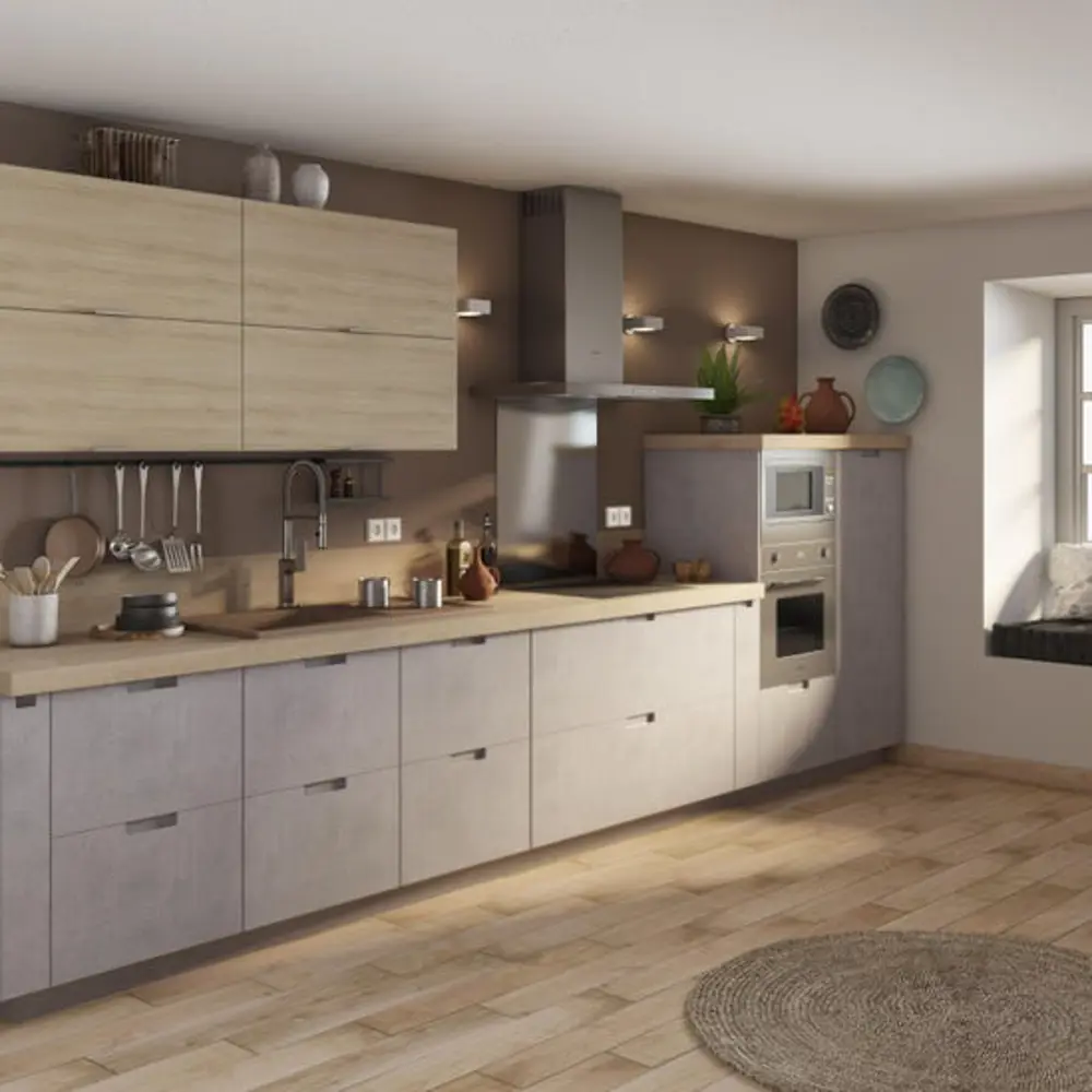 Фасад для кухонного ящика Берлин 39.7x25.3 см Delinia ID МДФ цвет серый STLM-2180869 - Вид №3
