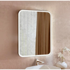 Зеркало настенное с подсветкой 90х80 см белое Anna ALAVANN ANNA 303889 Белый;зеркальный