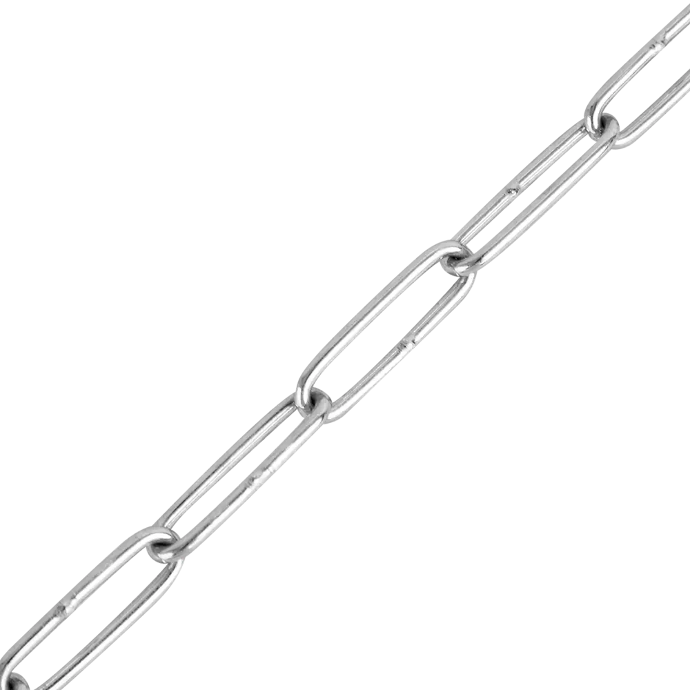 Цепь Standers DIN 763 2 мм длинное звено 2.5 м сталь оцинкованная STLM-2194036 - Вид №1