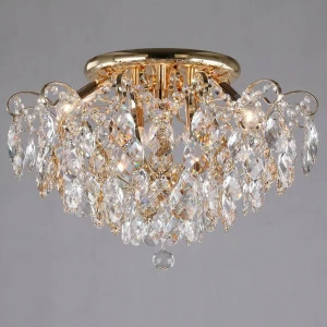 Потолочная люстра Eurosvet 10081/6 золото/прозрачный хрусталь Strotskis EUROSVET ДИЗАЙНЕРСКИЕ, CRYSTAL GOLD 00-3887198 Золото;прозрачный