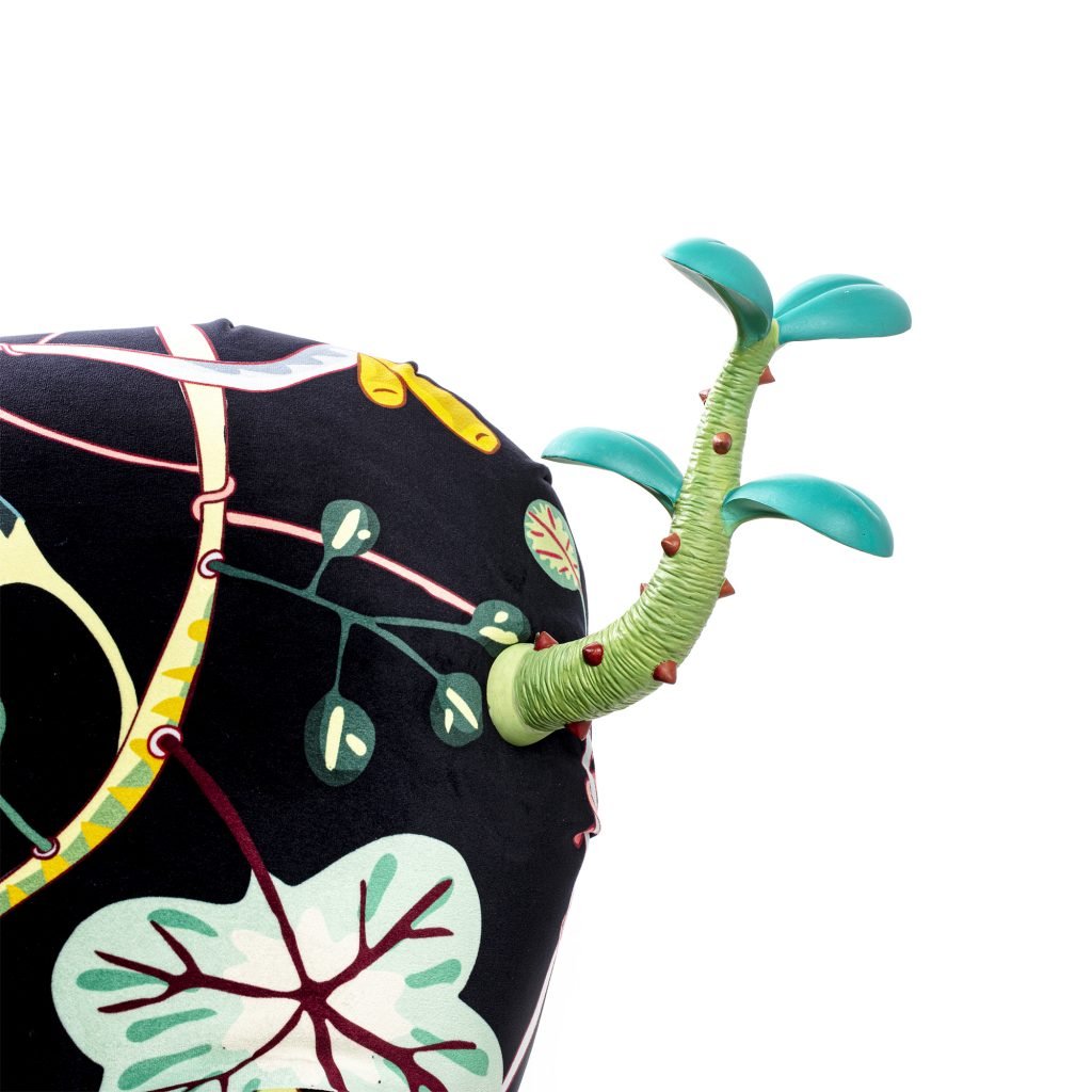 Вешалка декоративная 20х13 см зеленая Sprout Medium Coloured SELETTI  00-3883295 Голубой;зеленый  - Вид №3