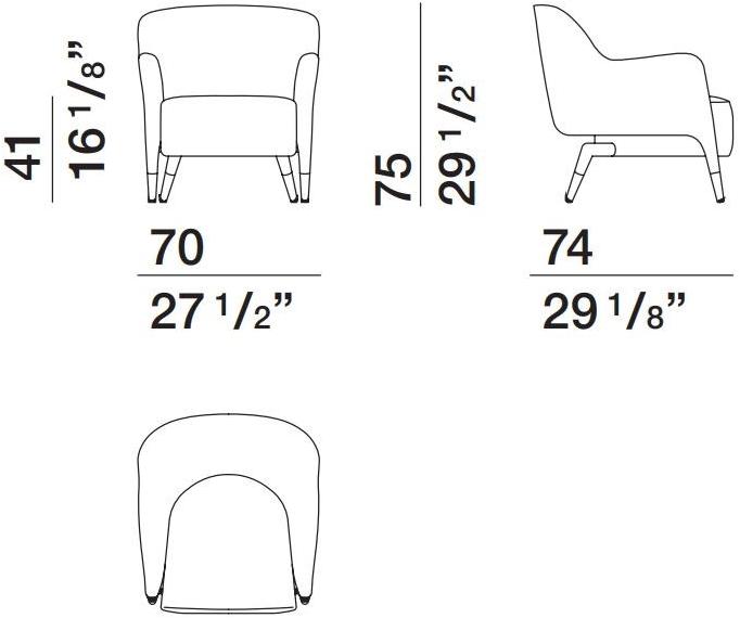 Molteni & C. Кресло из ткани с подлокотниками Heritage sun-id-1361133 - Вид №6