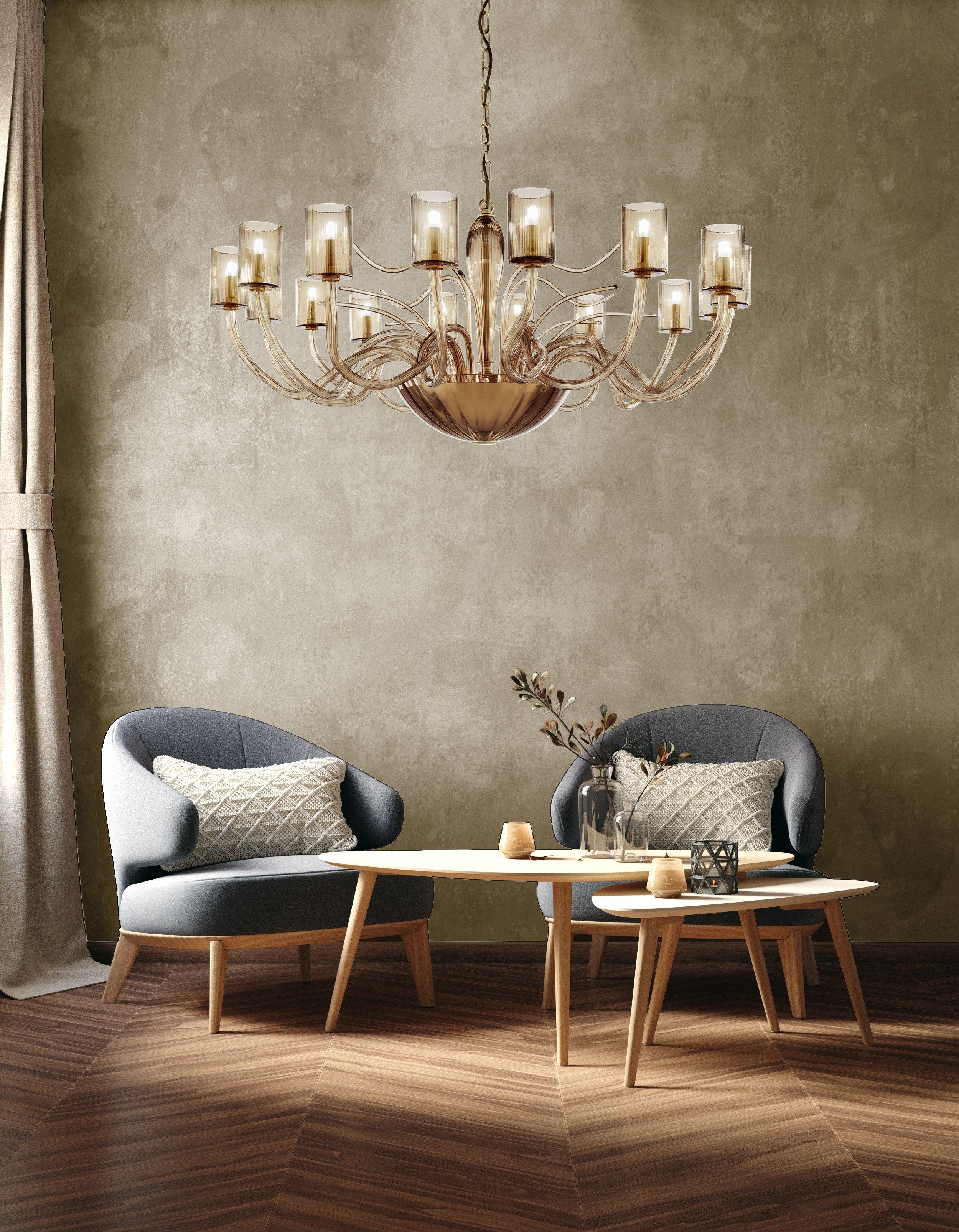 Стеклянная люстра Euroluce Lampadari INTRECCIO ARCH-00014750 - Вид №2