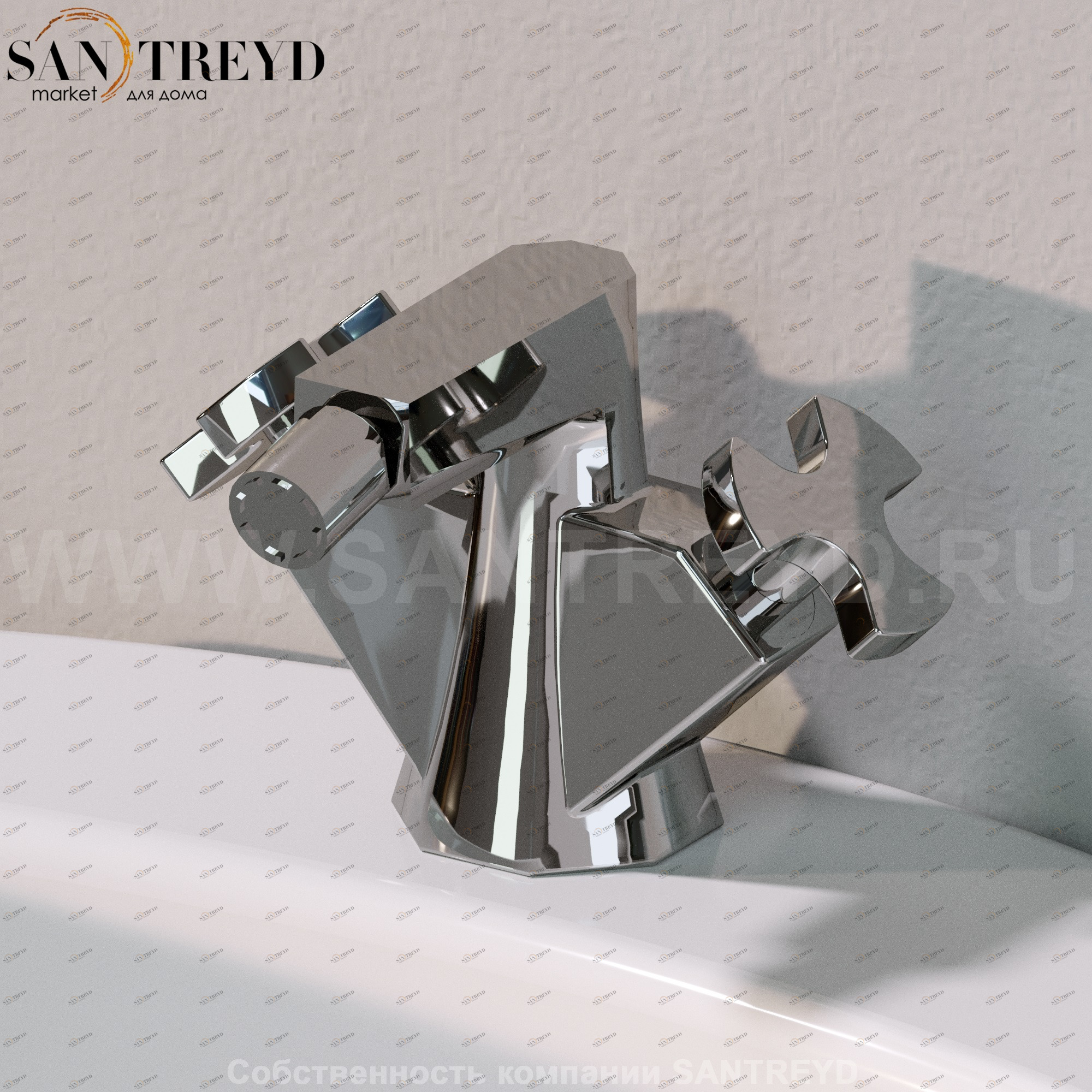 EVERGREEN Смеситель для биде хромированный EG220.CR Santreyd 