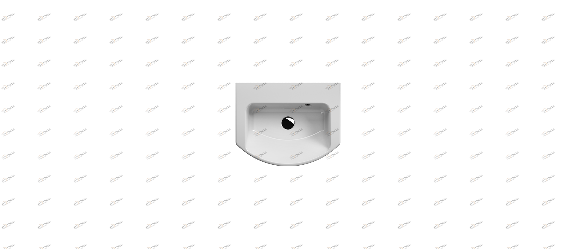 7785111 Подвесная раковина настенная овальная GSI ceramica Norm белая