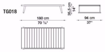 B&B Italia Outdoor Прямоугольный столик для сада из тика Gio sun-id-1381252 - Вид №10