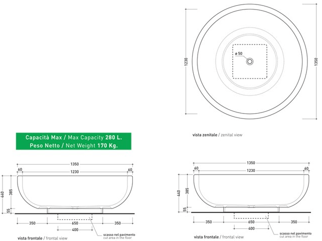 Ceramica Flaminia Fonte fontana fonte tonda  Fn135  - Вид №3