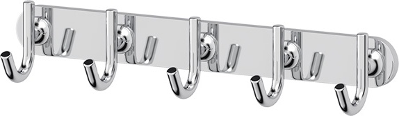 ELE 002 Планка с 5-ю крючками 25 cm ELLUX Elegance