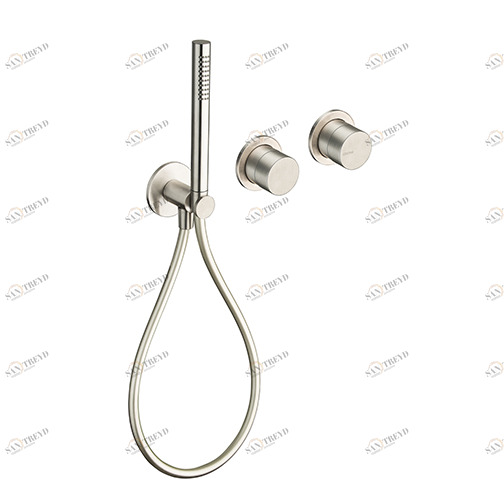 CRISX602 Внешние части смесителя для ванны и душа для CRICS100 (правая сторона) - CRICS101 (левая сторона) с переключателем на 2 выпускных отверстия, ручным душем с защитой от известкового налета, гибким шлангом LONG LIFE Cristina Rubinetterie 