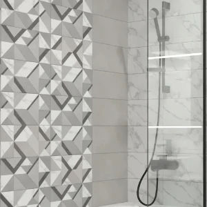 Плитка настенная Mersey Tetris A0554H24109 20x40 см 1.6 м² матовая цвет серый 89352883 STLM-2071342