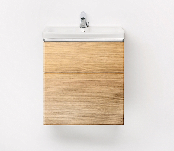 9610221101 IDO Glow напольная тумба под умывальник, с двумя ящиками, W = 980 мм, W1 = 1000 мм, белый - Вид №10