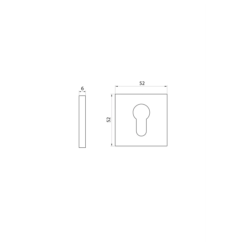 PUERTO Slim ET AL 03 SN - Накладка на цилиндр 50x50 мм 86523036 STLM-0069593 - Вид №5