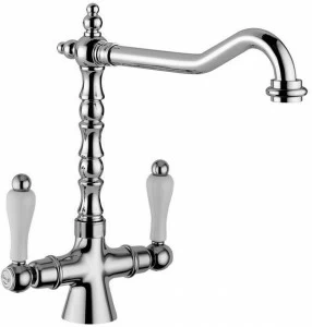 Rubinetteria Giulini Смеситель для кухни с двумя отверстиями и поворотным изливом Praga - praga crystal 7551