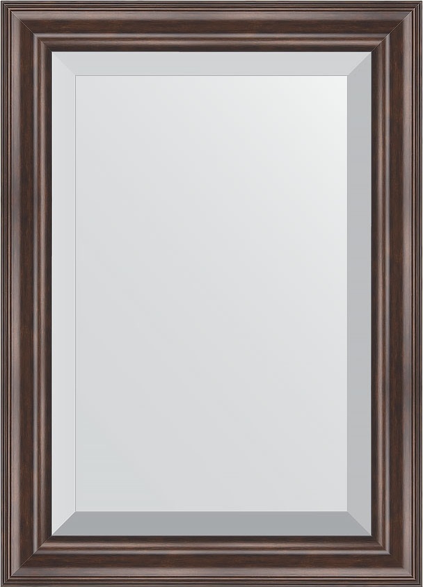 BY 1124 Зеркало с фацетом в багетной раме - палисандр 62 mm EVOFORM Exclusive