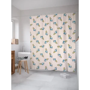 93781766 Штора для ванной JoyArty Девичьи игры из ткани, 180x200 см с крючками STLM-1354261
