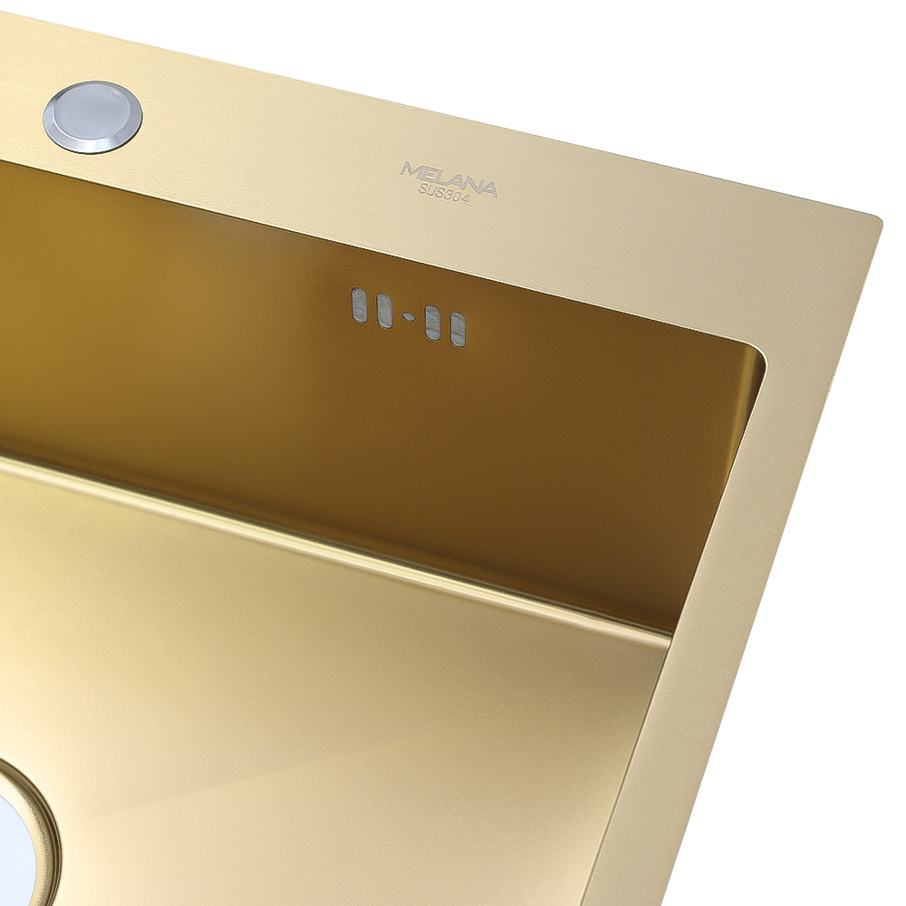 Мойка H6050G MELANA ProfLine 3,0/200 ЗОЛОТО врезная прямоугольная с коландером H6050G H6050G золото - Вид №10