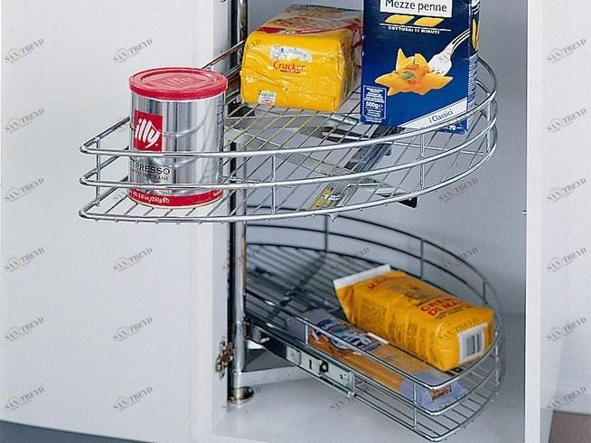 Würth Внутренний аксессуар для кухни из стали Guarnitura girevole ad angolo 0683730200