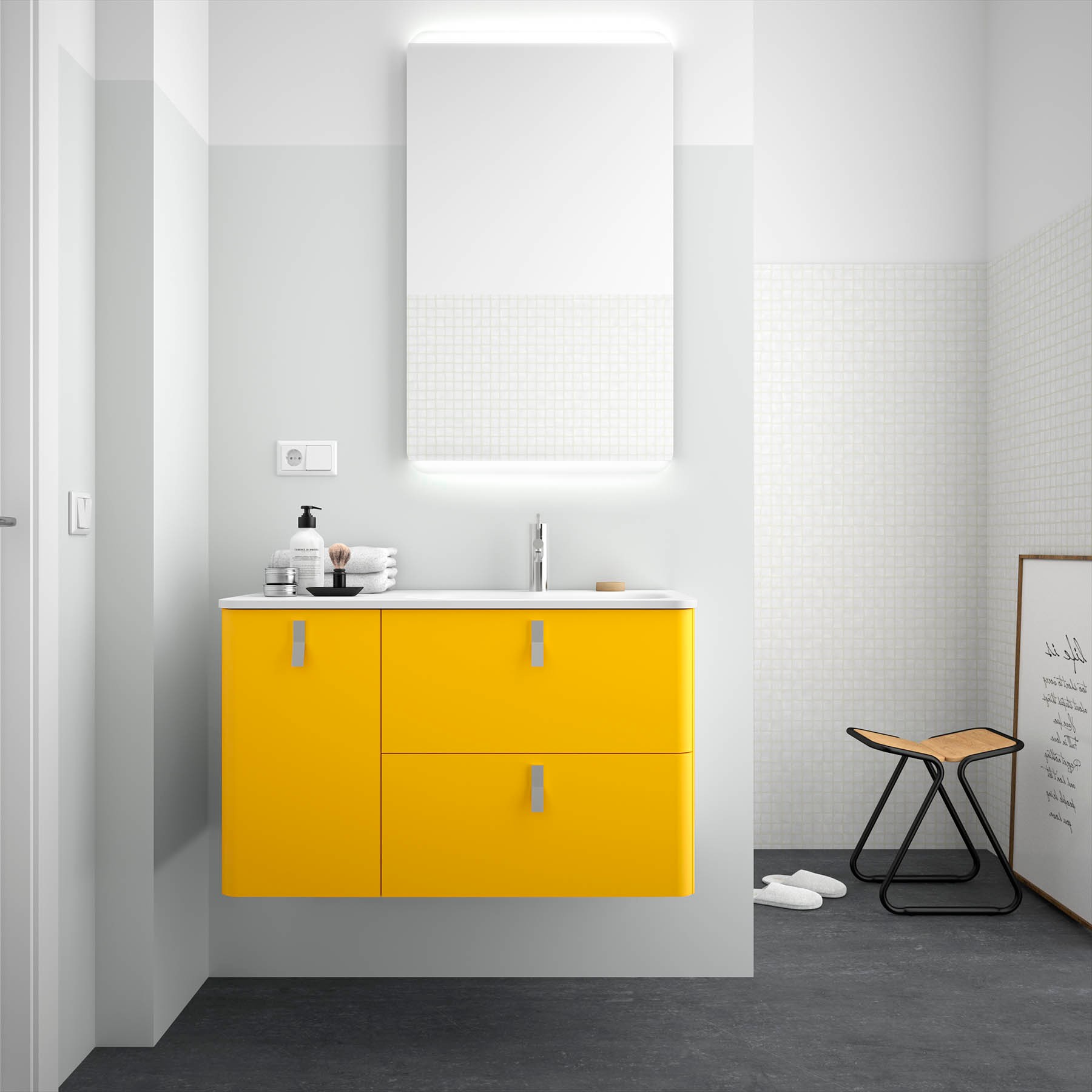 24657 SALGAR Мебель для умывальника UNIIQ 900 левая SOL Sol  - Вид №1